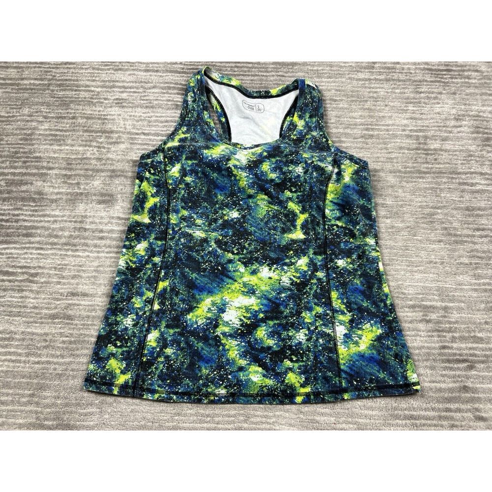 Be Inspired Top Womens Large Multicolor Sleeveless Tank Cotton‎ Blend